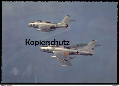 ÄLTERE POSTKARTE BUNDESWEHR-FLUGZEUGE JAGDBOMBER fighter-bomber Flugzeug Plane Airplane Avion Rolleiflex-Foto AK