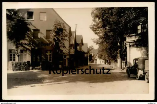 ALTE POSTKARTE GLANDORF THIEPLATZ 1938 GASTHAUS PAUL ERPENBECK B. V. ARAL TANKSTELLE filling station Auto Niedersachsen