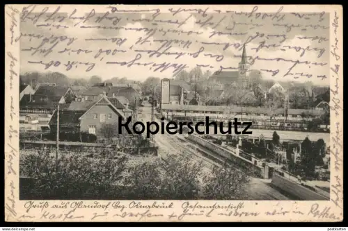 ALTE POSTKARTE GRUSS AUS GLANDORF BEZIRK OSNABRÜCK GESAMTANSICHT Friedhof cemetery churchyard cimetière Niedersachsen AK