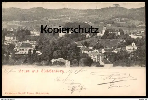ALTE POSTKARTE GRUSS AUS BAD GLEICHENBERG 1900 PANORAMA Steiermark Österreich Austria cpa postcard AK Ansichtskarte