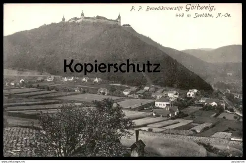 ALTE POSTKARTE P. P. BENEDIKTINERSTIFT GÖTTWEIG 449 m Seehöhe bei Furth Krems Stift Österreich Austria cpa postcard AK