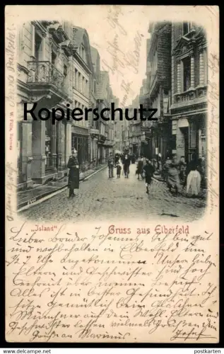 ALTE POSTKARTE GRUSS AUS ELBERFELD ISLAND WUPPERTAL SCHUTZMANN Polizist policeman policier uniform uniforme postcard AK