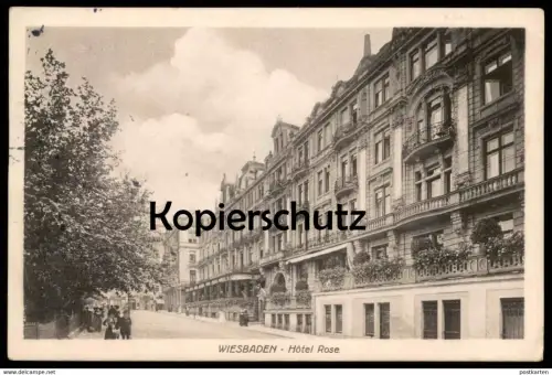 ALTE POSTKARTE WIESBADEN HOTEL ROSE 1910 cpa postcard AK Ansichtskarte