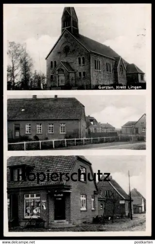 ALTE POSTKARTE GERSTEN BEI LENGERICH KREIS LINGEN EMSLAND Persil Motorrad motorcycle motorbike moto AK cpa postcard