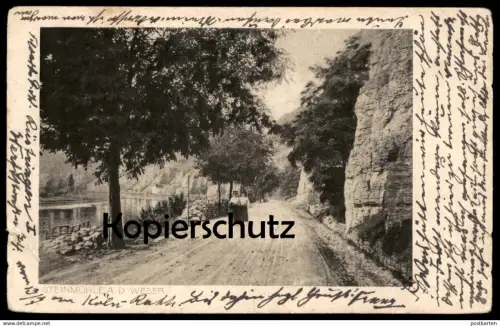 ALTE POSTKARTE STEINMÜHLE AN DER WESER ZWEI FRAUEN Dölme Pegestorf Bodenwerder-Polle Feldpost AK Ansichtskarte postcard