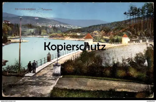 ALTE POSTKARTE REICHENBERG TALSPERRE LIBEREC water dam barrage Böhmen Romani Sudeten Tschechien Ceska Republika cpa AK