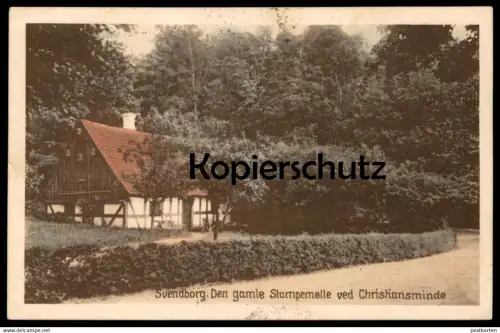 ALTE POSTKARTE SVENDBORG DEN GAMLE STAMPEMOLLE VED CHRISTIANSMINDE Danmark Denmark Dänemark Danemark Mühle mill postcard