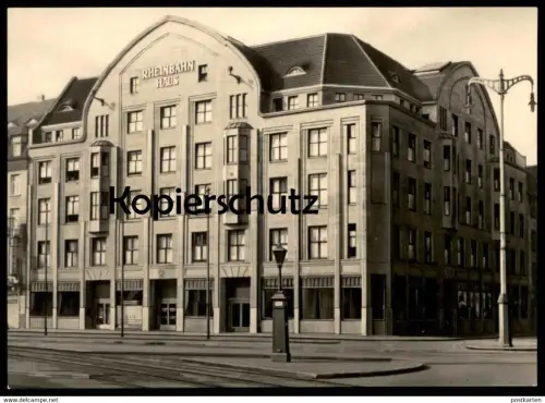 ALTE POSTKARTE DÜSSELDORF RHEINISCHE BAHNGESELLSCHAFT RHEINBAHN-HAUS VERWALTUNG Eisenbahn Duesseldorf architecture AK