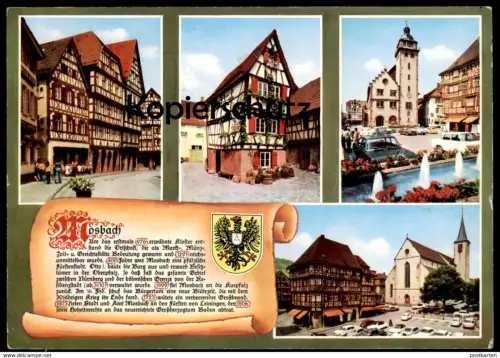 POSTKARTE MOSBACH BEI HEILBRONN GESCHICHTE CHRONIK Chronikkarte chronique chronicle storycard Ansichtskarte Autos Auto