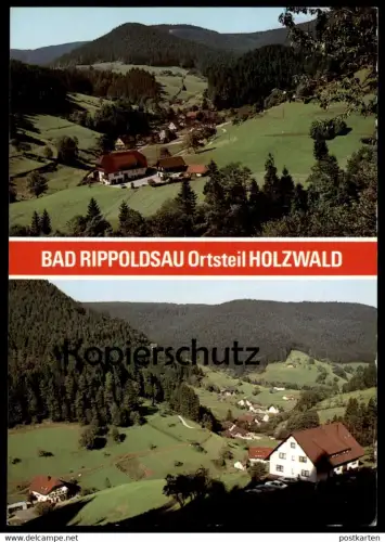 ÄLTERE POSTKARTE BAD RIPPOLDSAU ORTSTEIL HOLZWALD Schwarzwald black forest foret-noire Ansichtskarte cpa postcard