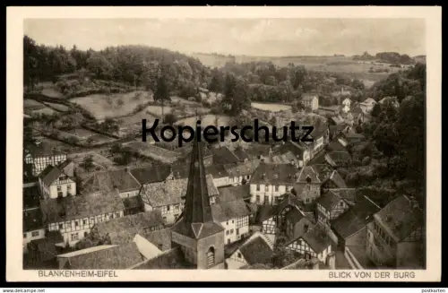 ALTE POSTKARTE BLANKENHEIM EIFEL BLICK VON DER BURG PANORAMA castle chateau cpa postcard AK Ansichtskarte