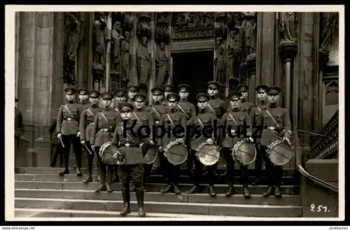 ALTE POSTKARTE KÖLN BRITISCHE SOLDATEN AM DOM military band british soldiers uniform Soldat Verlag Westfalia Münster