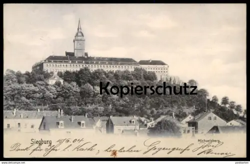 ALTE POSTKARTE SIEGBURG MICHAELSBERG 1904 PANORAMA KLOSTER cpa postcard AK Ansichtskarte