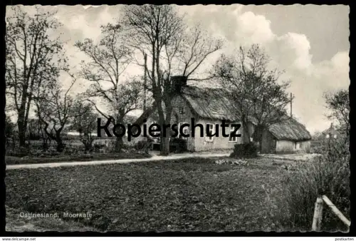 ALTE POSTKARTE OSTFRIESLAND MOORKATE STEMPEL AURICH Bauernhauf Bauernhof Haus farm house ferme postcard