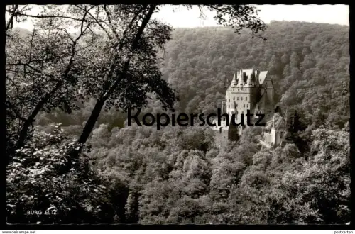 ÄLTERE POSTKARTE BURG ELTZ PANORAMA WIERSCHEM Maifeld Polch Schloss castle chateau postcard cpa Ansichtskarte AK