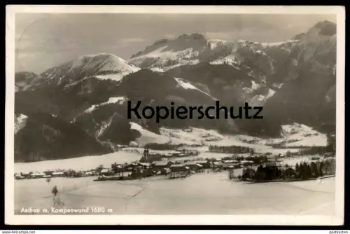 ALTE POSTKARTE ASCHAU MIT KAMPENWAND IM WINTER 1937 SCHNEE cpa postcard AK Ansichtskarte Hiver snow neige