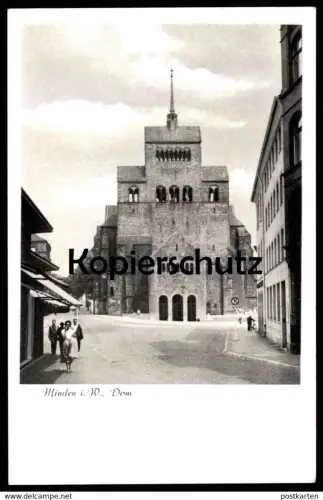 ÄLTERE POSTKARTE MINDEN IN WESTFALEN DOM 1958 Kirche church église cpa postcard AK Ansichtskarte