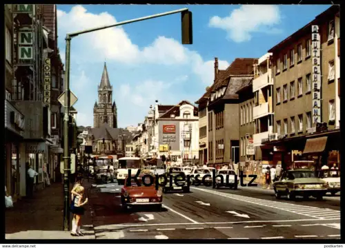 ÄLTERE POSTKARTE LETMATHE HAGENER STRASSE OPEL VOLKSWAGEN VW Autos cars voitures Deutsche Bank postcard Ansichtskarte AK