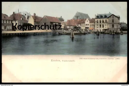 ALTE POSTKARTE EMDEN FALDERNDELFT 1902 postcard cpa AK Ansichtskarte