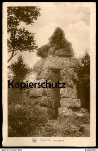ALTE POSTKARTE DIEKIRCH DEIWELSELTER LOUXEMBURG Luxemburg Teufelsfels Teufel-Fels rock roche cpa postcard Ansichtskarte