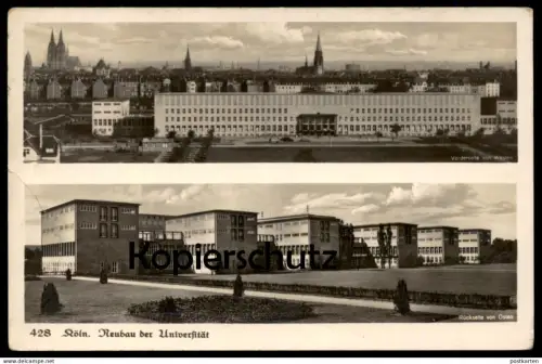 ALTE POSTKARTE KÖLN NEUBAU DER UNIVERSITÄT RHEINGOLD SERIE Nr. 428 Uni Cöln university cpa postcard AK Ansichtskarte