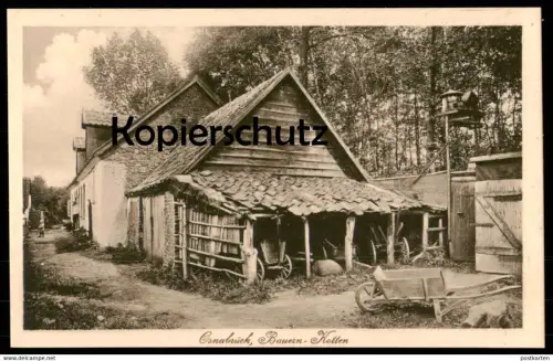 ALTE POSTKARTE OSNABRÜCK BAUERN KOTTEN Bauernhaus Haus traditional house farm Bauernhof Ansichtskarte cpa AK Osnabrueck