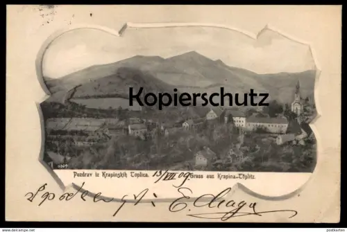 ALTE POSTKARTE POZDRAV IZ KRAPINSKIH TOPLICA GRUSS AUS KRAPINA-TÖPLITZ Toeplitz Krapinske Toplice Hrvatska Croatia cpa