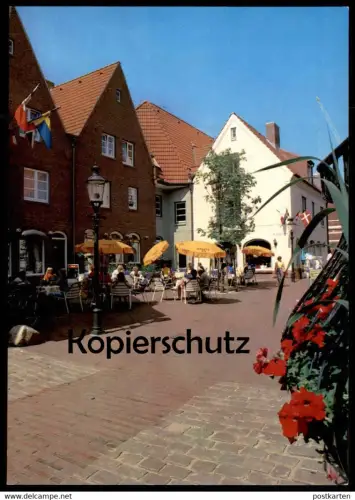 ÄLTERE POSTKARTE HUSUM NORDSEE ALTER BRAUEREIPLATZ Sonnenschirme Ernte23 old place of brewery postcard AK Ansichtskarte