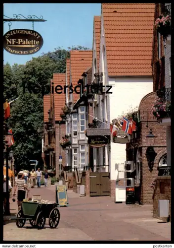 POSTKARTE HUSUM NORDSEE SCHLOSSGANG ANZEIGENBLATT NF-PALETTE Handkarren handcart charrette à bras cpa postcard AK