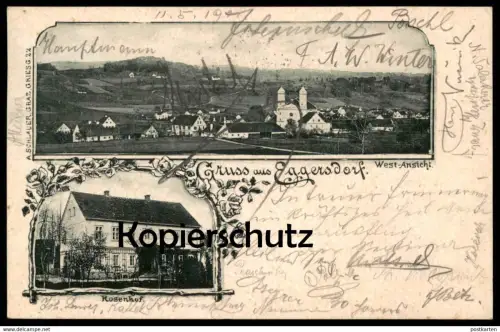 ALTE POSTKARTE GRUSS AUS EGGERSDORF ROSENHOF WEST-ANSICHT bei Graz postcard cpa AK Ansichtskarte