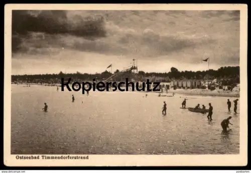 ALTE POSTKARTE OSTSEEBAD TIMMENDORFERSTRAND 1933 Rutsche Timmendorfer Strand beach plage bath cpa postcard Ansichtskarte