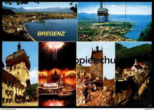 ÄLTERE POSTKARTE BREGENZ AM BODENSEE FEUERWERK FIREWORKS Feu d'artifice Autriche Austria cpa postcard AK Ansichtskarte