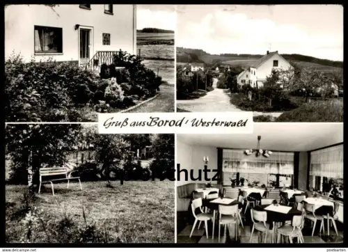 ÄLTERE POSTKARTE GRUSS AUS BOROD IM WESTERWALD GASTSTÄTTE UND PENSION ZUM WIESENTAL B. EUTENEUER Hachenburg cpa postcard