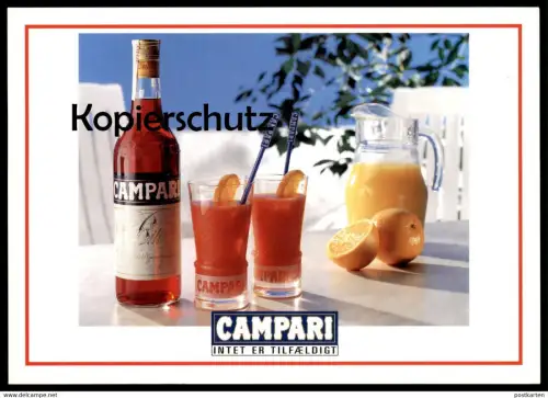 ÄLTERE POSTKARTE CAMPARI ORANGENSAFT Orange Orangen Dänemark Denmark Alkohol Drink alcohol alcool advertising postcard
