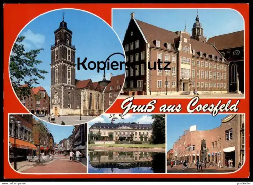 ÄLTERE POSTKARTE GRUSS AUS COESFELD EISCAFÉ EISDIELE EIS TCHIBO FLEIGE cpa postcard AK Ansichtskarte