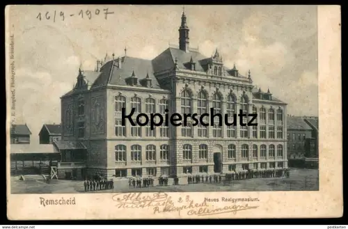 ALTE POSTKARTE REMSCHEID NEUES REALGYMNASIUM Gymnasium Schule school école cpa postcard AK Ansichtskarte