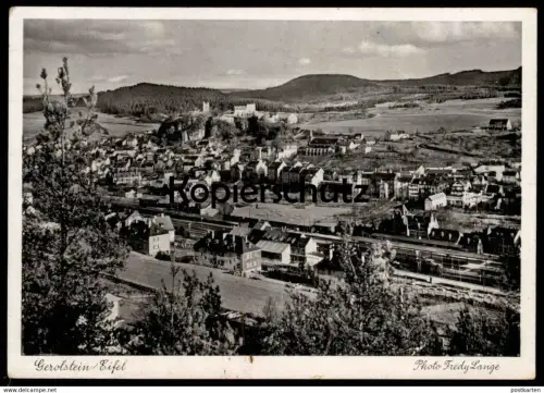 ALTE POSTKARTE GEROLSTEIN EIFEL PHOTO FREDY LANGE BAHNHOF FELDPOST 1940 station gare cpa postcard AK Ansichtskarte