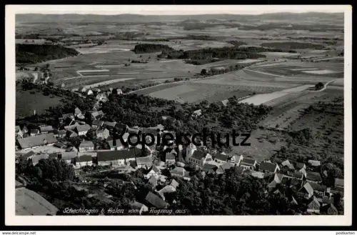 ALTE POSTKARTE SCHECHINGEN BEI AALEN VOM FLUGZEUG AUS Fliegeraufnahme Luftbild AK Ansichtskarte postcard cpa
