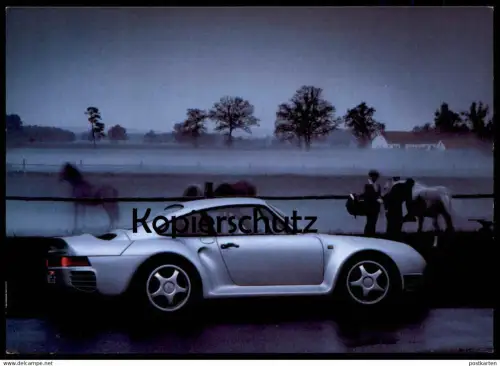 ÄLTERE POSTKARTE PORSCHE TYP 959 STANDOX AUTOLACK Auto Car Pferd Horse Cheval cpa postcard AK Ansichtskarte
