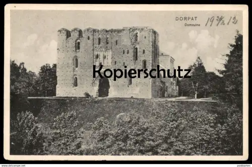 ALTE POSTKARTE DORPAT DOMRUINE ESTLAND 1912 Ruine Ruin Tartu Estonia Eesti Ansichtskarte AK cpa postcard