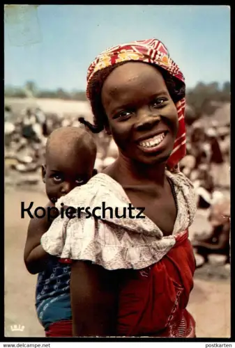 ÄLTERE POSTKARTE AFRICA IN PICTURES KENIA YOUNG MAMMY JEUNE MAMAN Child Enfant Kind Baby Bébé Kenya Afrika postcard cpa