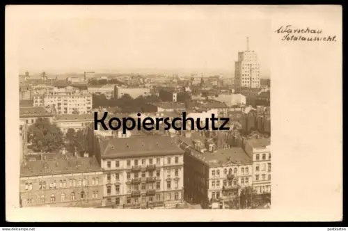 ALTE POSTKARTE WARSCHAU WARSZAWA TOTALAUSSICHT PANORAMA TOTAL 1942 cpa postcard AK Ansichtskarte Polska Poland Polen