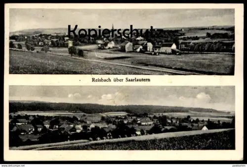 ALTE POSTKARTE REISBACH ÜBER SAARLAUTERN 1939 SAARWELLINGEN SAARGEBIET SAAR cpa postcard AK Ansichtskarte