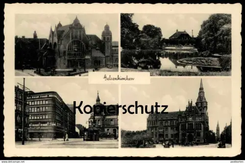 ALTE POSTKARTE GELSENKIRCHEN HAUPTBAHNHOF HANS SACHS HAUS postcard cpa AK Ansichtskarte