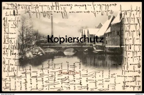 ALTE POSTKARTE WARENDORF IM WINTER EMSBRÜCKE 1899 EMS Ansichtskarte AK cpa postcard hiver Schnee snow neige