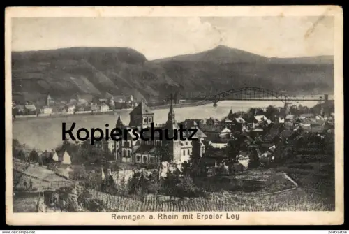 ALTE POSTKARTE REMAGEN AM RHEIN MIT ERPELER LEY PANORAMA Wein cpa postcard AK Ansichtskarte Verlag August Sattler Erpel