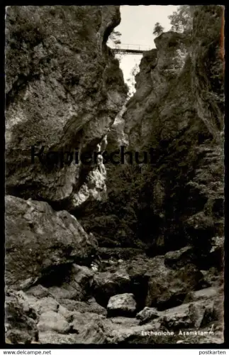 ÄLTERE POSTKARTE ESCHENLOHE ASAMKLAMM Asamschlucht Klamm Ohlstadt Couloir Gorge en trait de scie postcard Ansichtskarte