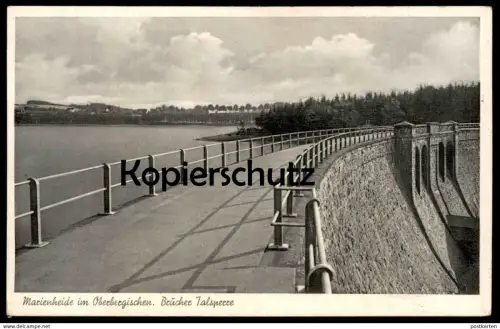 ÄLTERE POSTKARTE MARIENHEIDE OBERBERGISCHES LAND BRUCHER TALSPERRE Water Dam Barrage postcard cpa AK Ansichtskarte