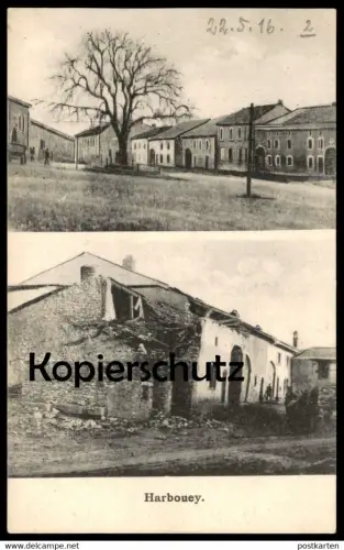 ALTE POSTKARTE HARBOUEY FRANCE FRANKREICH 1. WELTKRIEG Ruine Ruinen Ruin Ruines Ruins cpa postcard AK Ansichtskarte