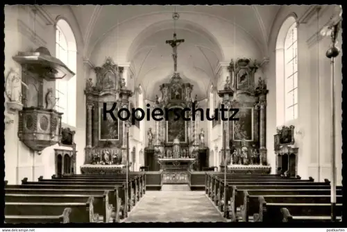 ÄLTERE POSTKARTE OHLSTADT BAYERN PFARRKIRCHE Kirche Church Église Altar Autel cpa postcard Ansichtskarte AK